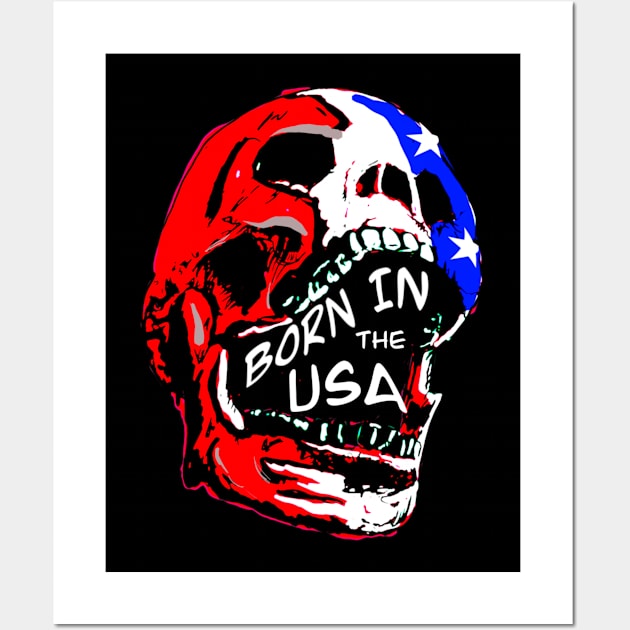 BORN IN THE USA Wall Art by Ace13creations